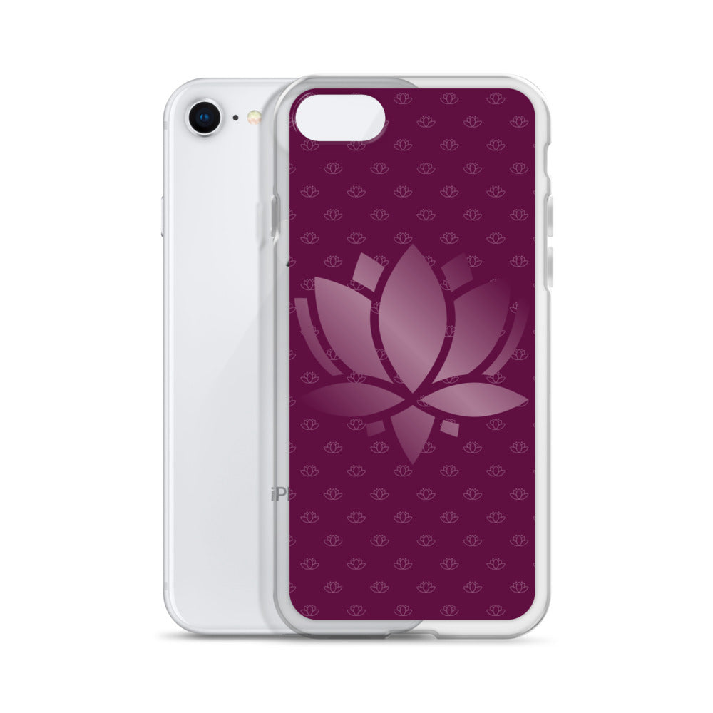 Lotus Flower Purple Power Clear Case for iPhone®