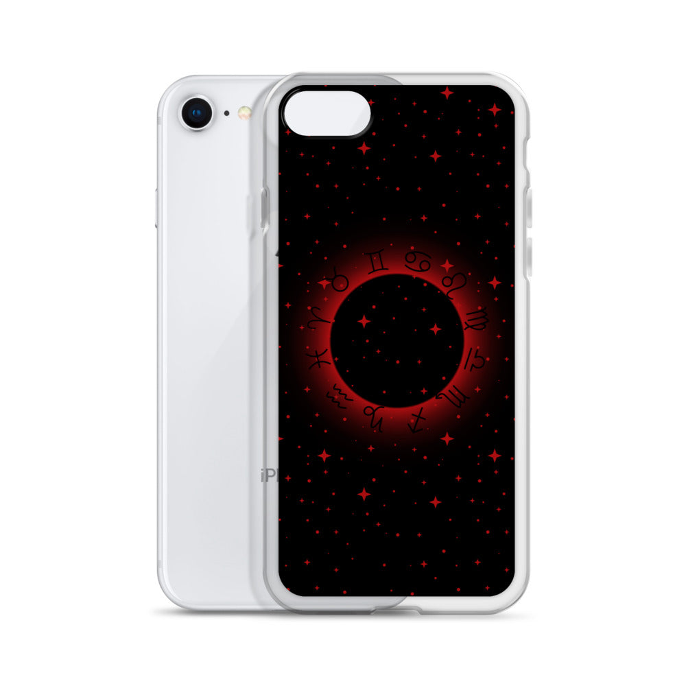 Star Zodiac Black Fire Red Clear Case for iPhone®