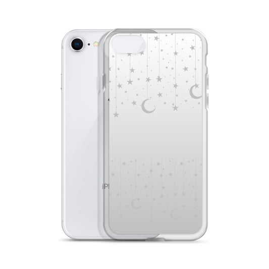 Silver Grey Moon Star Clear Case for iPhone®