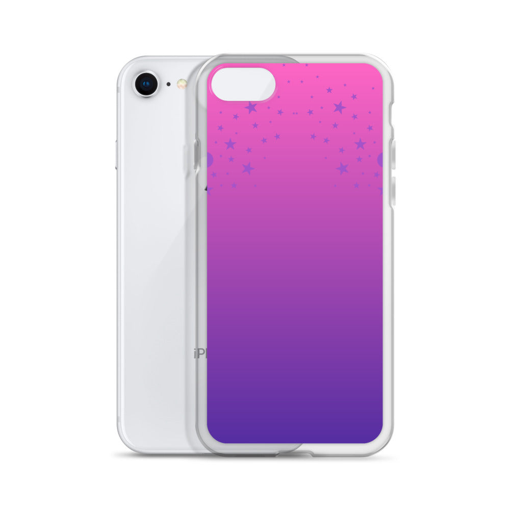 Purple Pink Gradient Star Clear Case for iPhone®