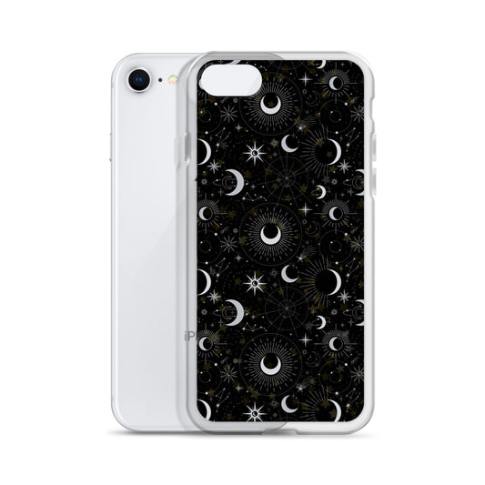 Silver Black Moon Clear Case for iPhone®