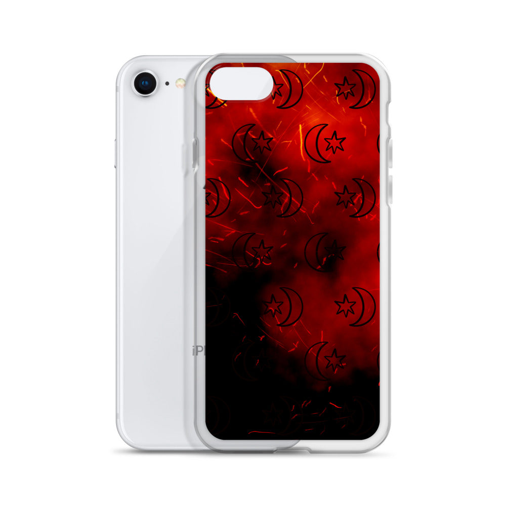 Red Moon Star Clear Case for iPhone®