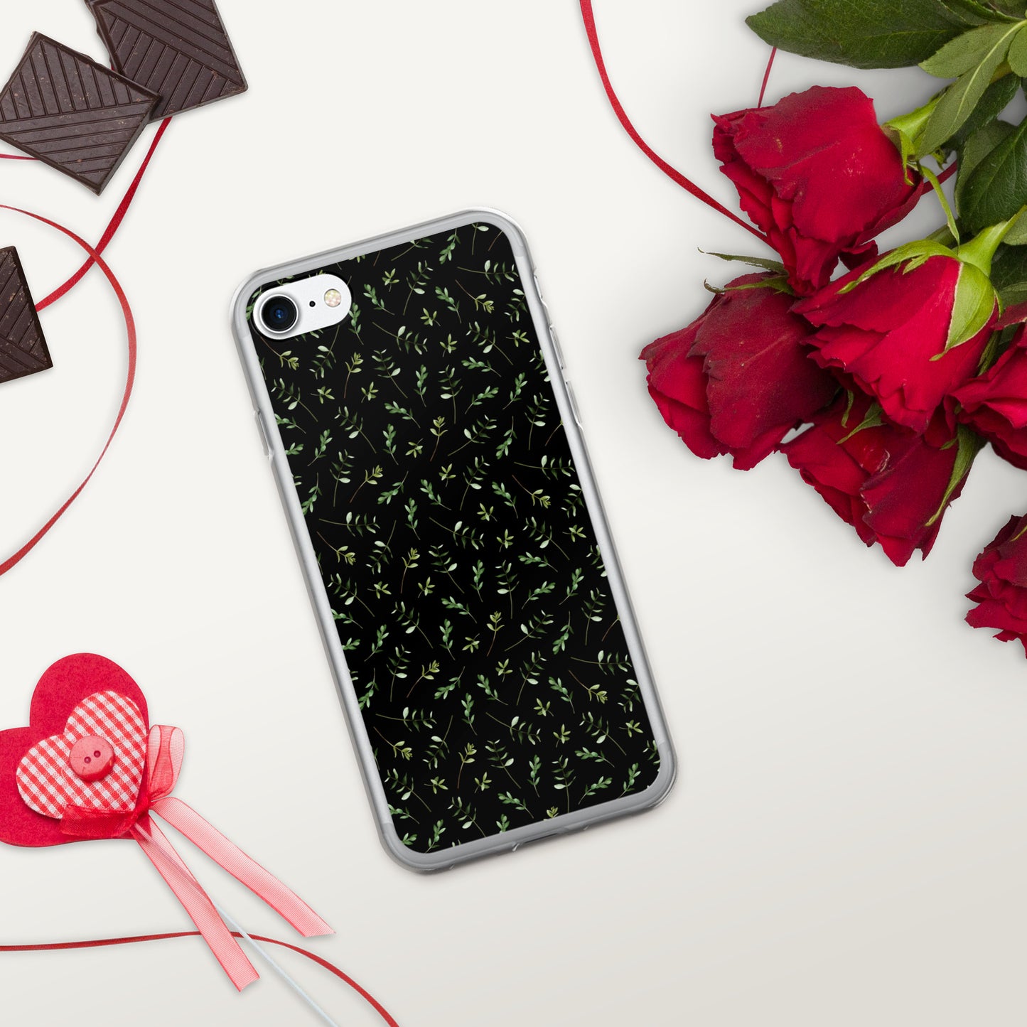 Greenery Black Wood Green Clear Case for iPhone®