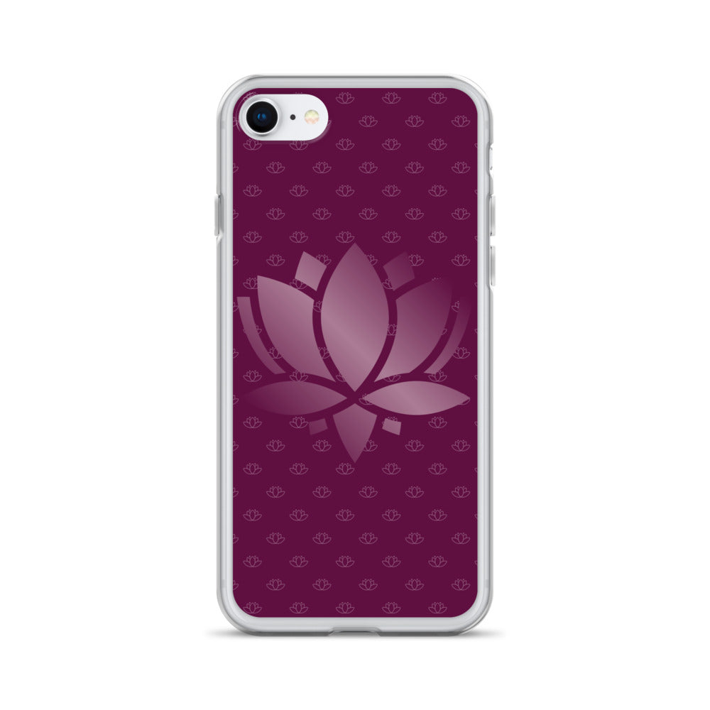 Lotus Flower Purple Power Clear Case for iPhone®