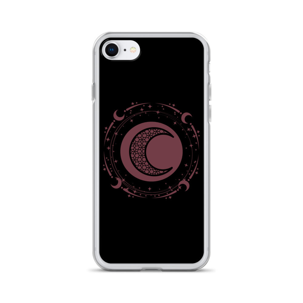 Moon Star Black Purple Peace Clear Case for iPhone®