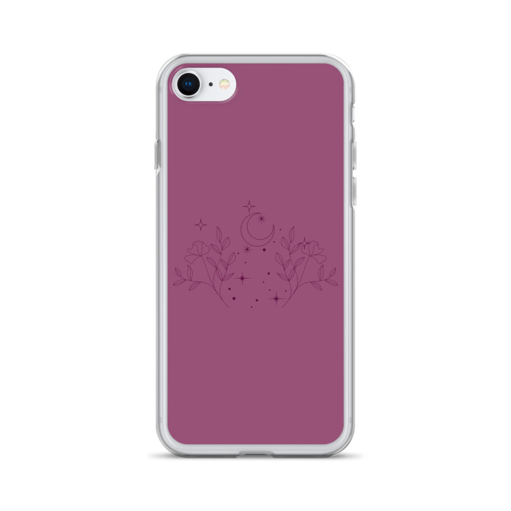 Flower Moon Warm Pink Clear Case for iPhone®