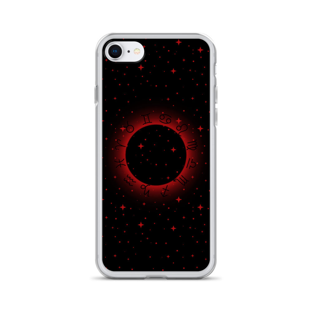 Star Zodiac Black Fire Red Clear Case for iPhone®