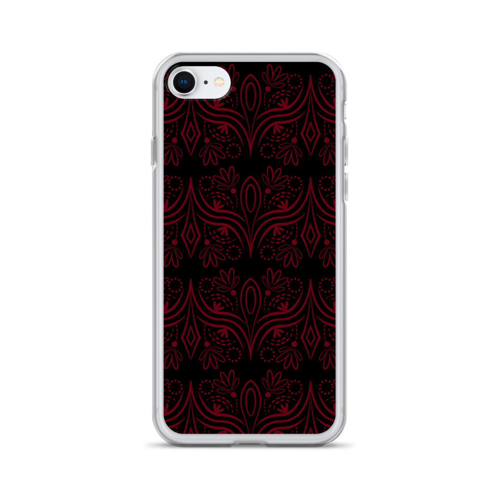 Geometric Black Star Red Clear Case for iPhone®