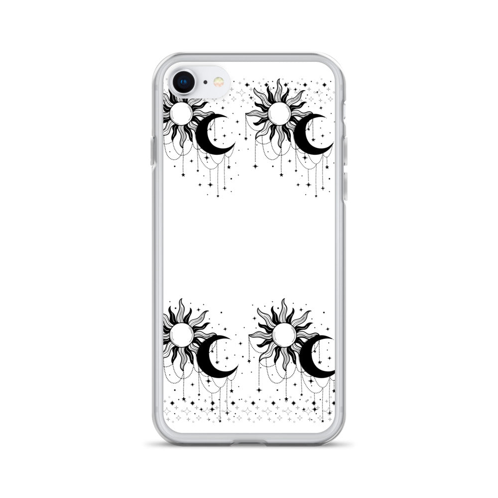 Black White Sun Moon Clear Case for iPhone®