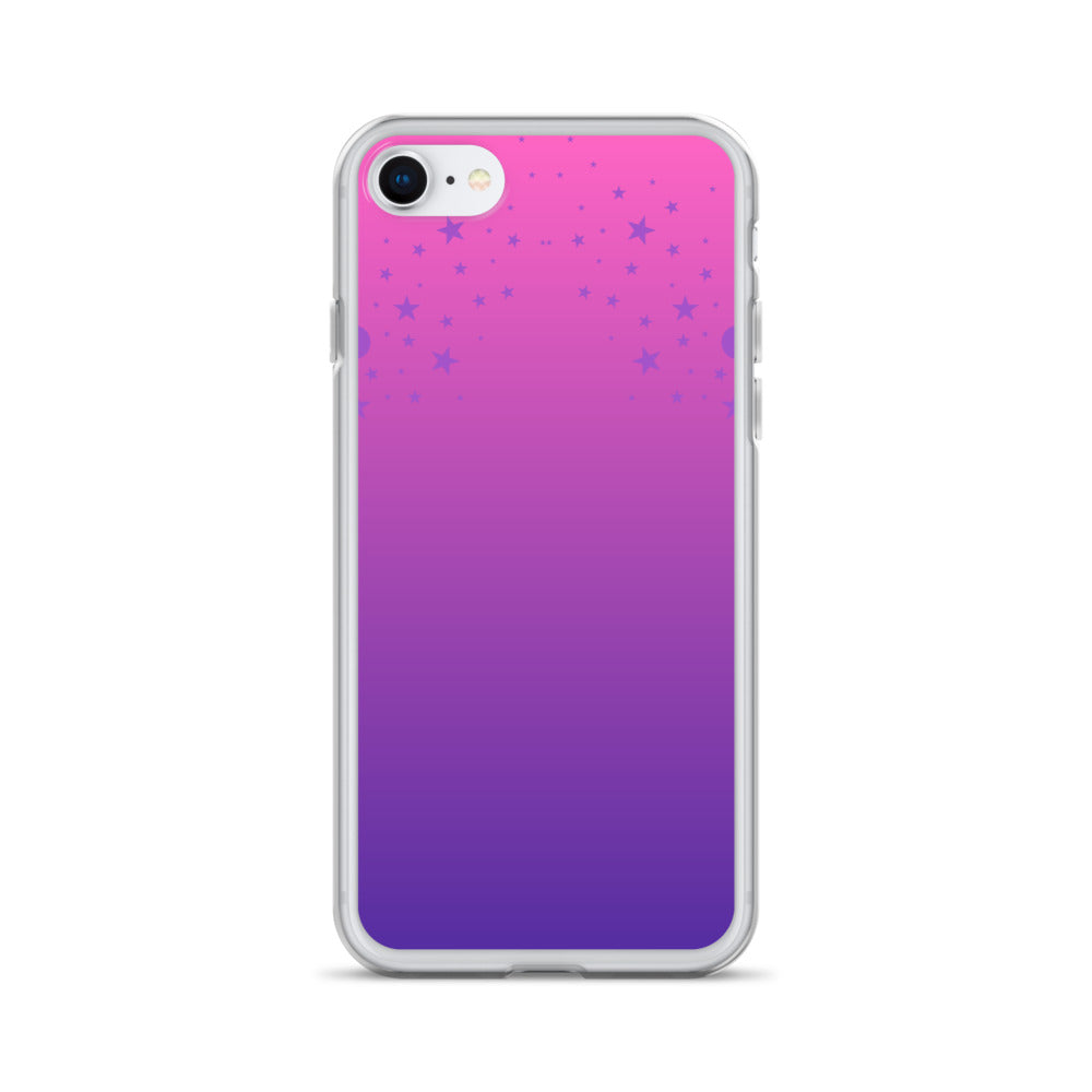 Purple Pink Gradient Star Clear Case for iPhone®