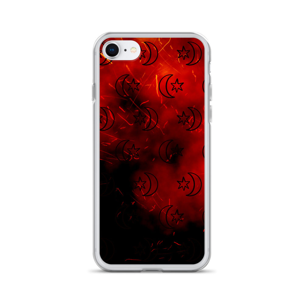 Red Moon Star Clear Case for iPhone®