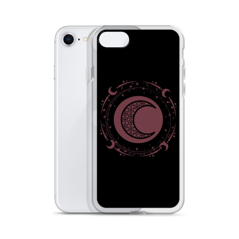 Moon Star Black Purple Peace Clear Case for iPhone®