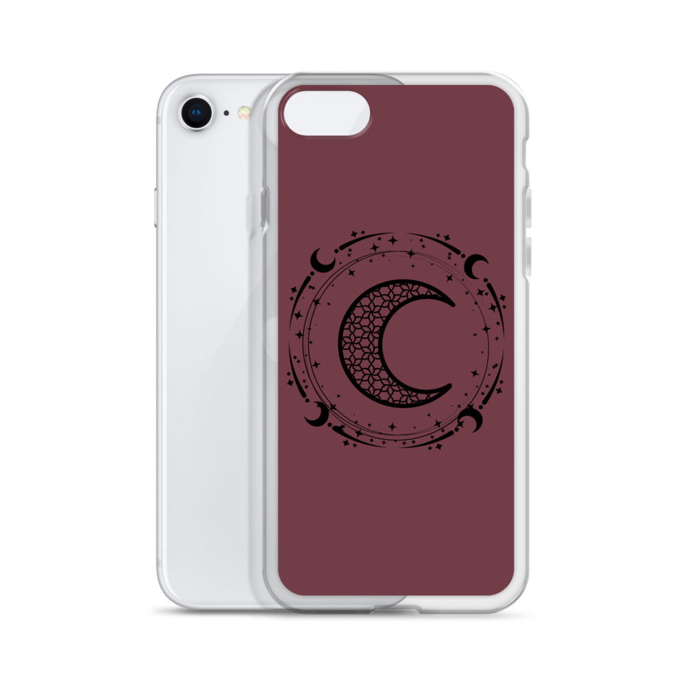 Moon Star Circle Purple Peace Clear Case for iPhone®