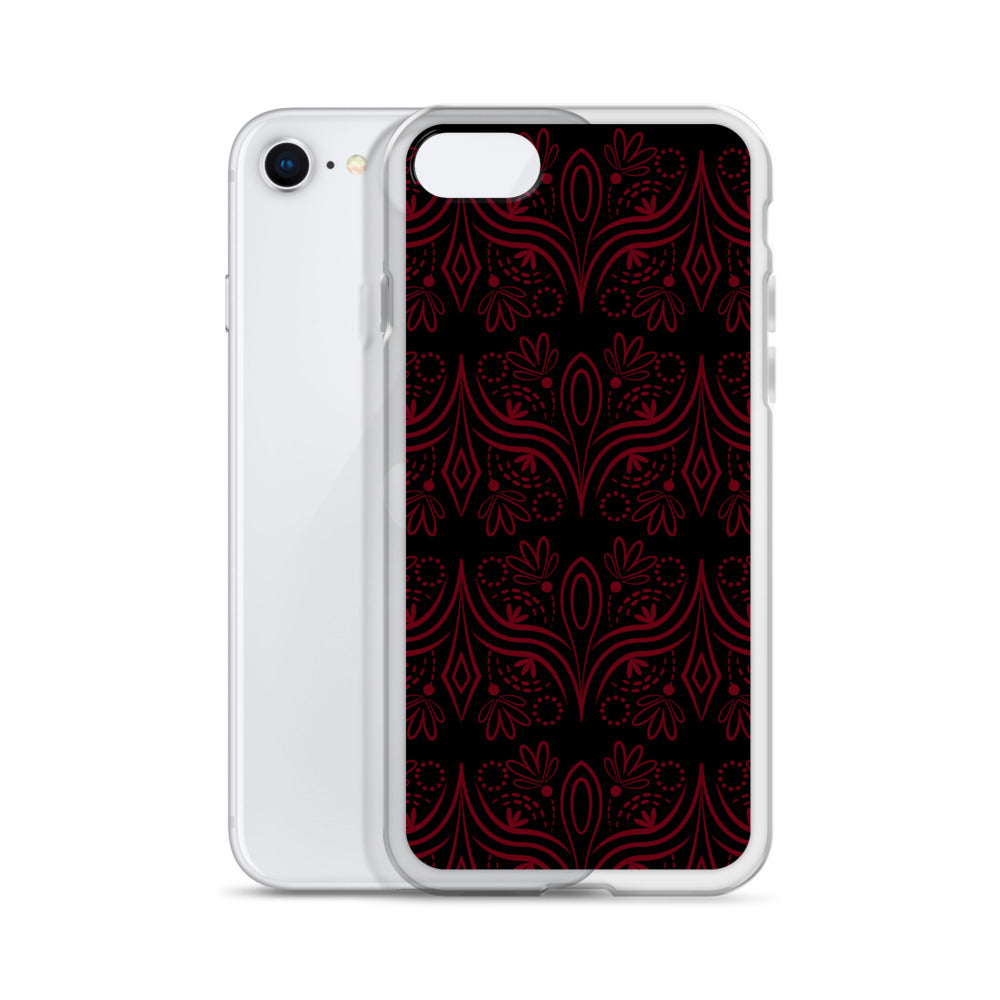 Geometric Black Star Red Clear Case for iPhone®