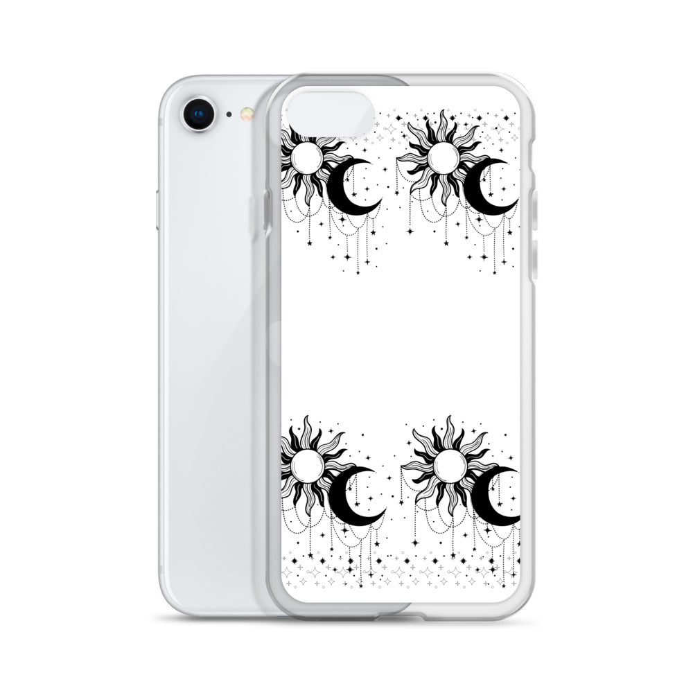 Black White Sun Moon Clear Case for iPhone®