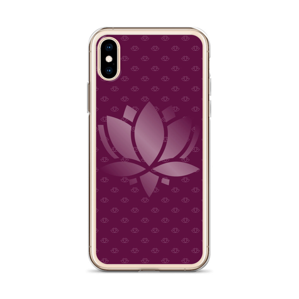 Lotus Flower Purple Power Clear Case for iPhone®