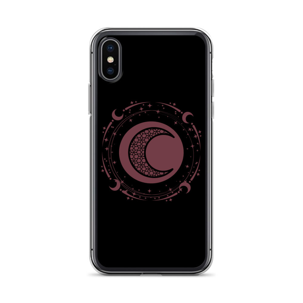 Moon Star Black Purple Peace Clear Case for iPhone®