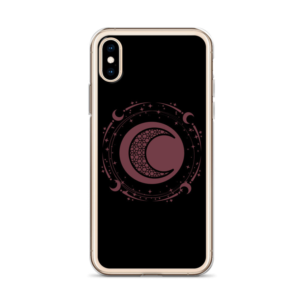 Moon Star Black Purple Peace Clear Case for iPhone®