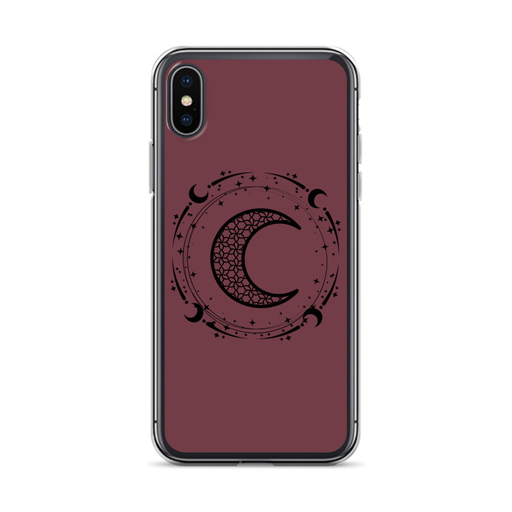 Moon Star Circle Purple Peace Clear Case for iPhone®