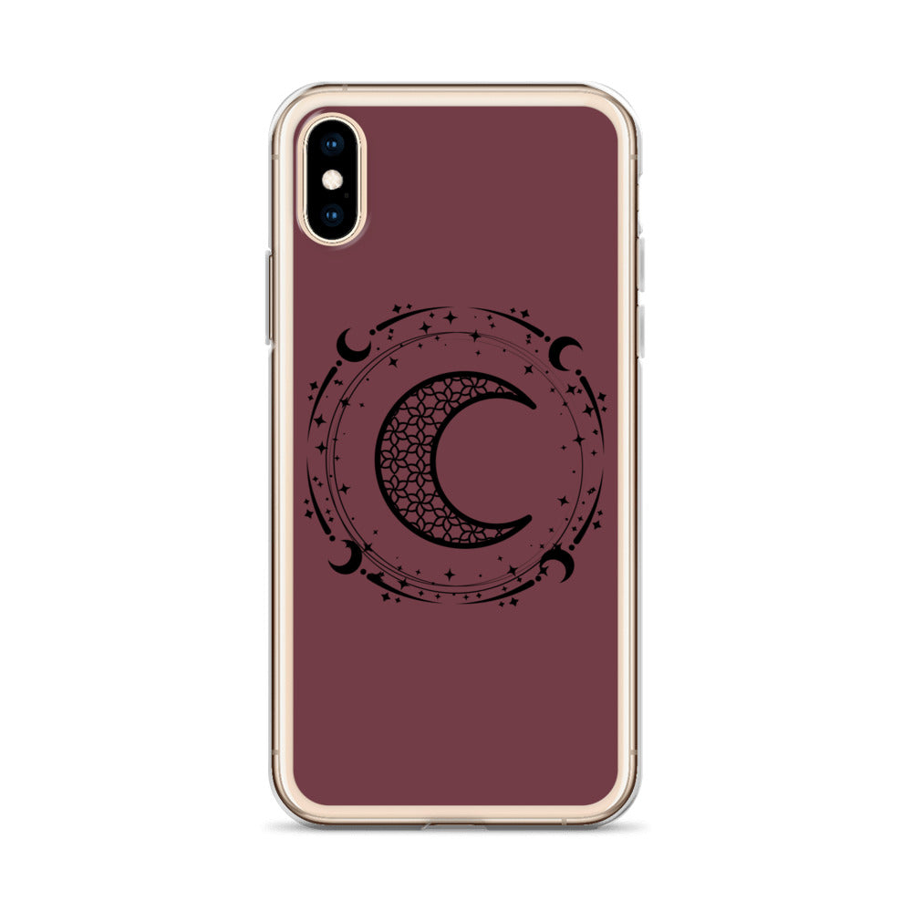 Moon Star Circle Purple Peace Clear Case for iPhone®