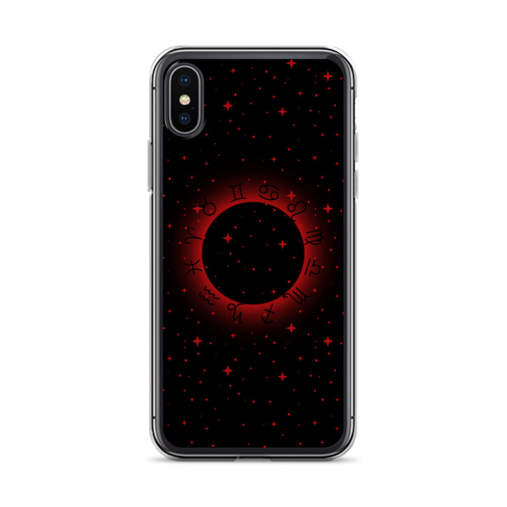 Star Zodiac Black Fire Red Clear Case for iPhone®