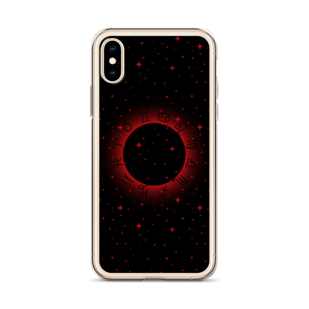 Star Zodiac Black Fire Red Clear Case for iPhone®