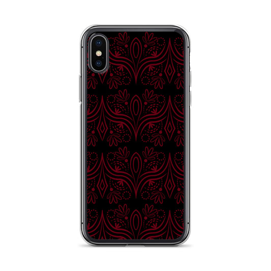 Geometric Black Star Red Clear Case for iPhone®