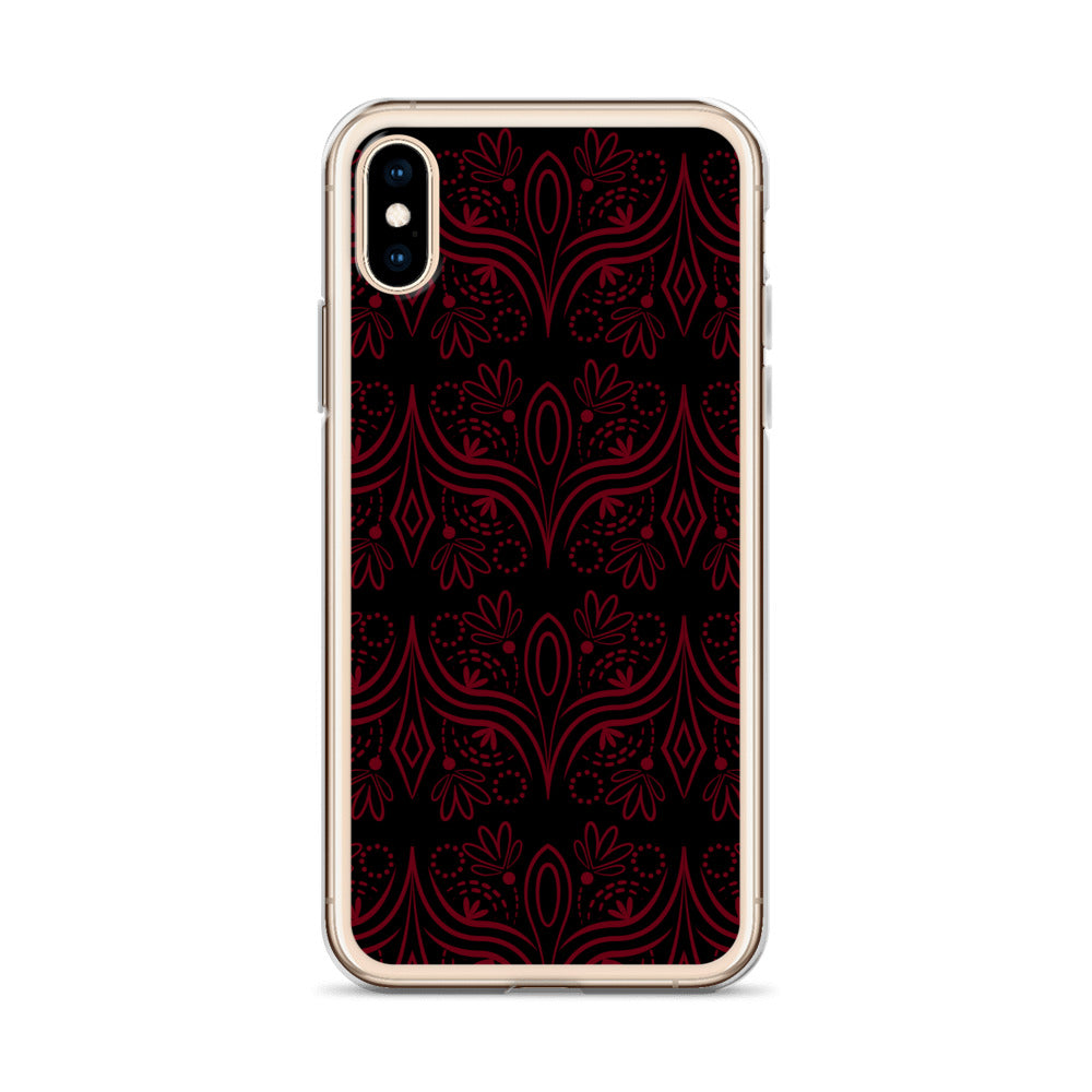 Geometric Black Star Red Clear Case for iPhone®