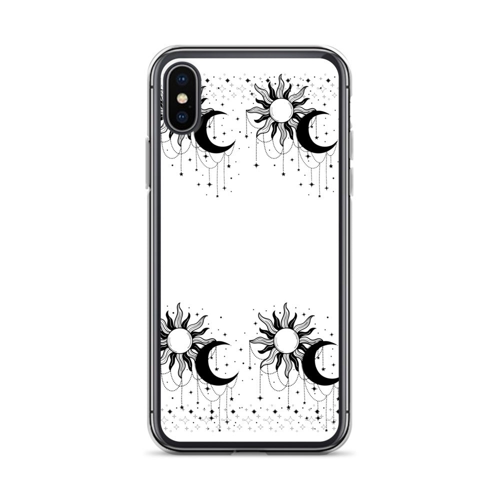 Black White Sun Moon Clear Case for iPhone®