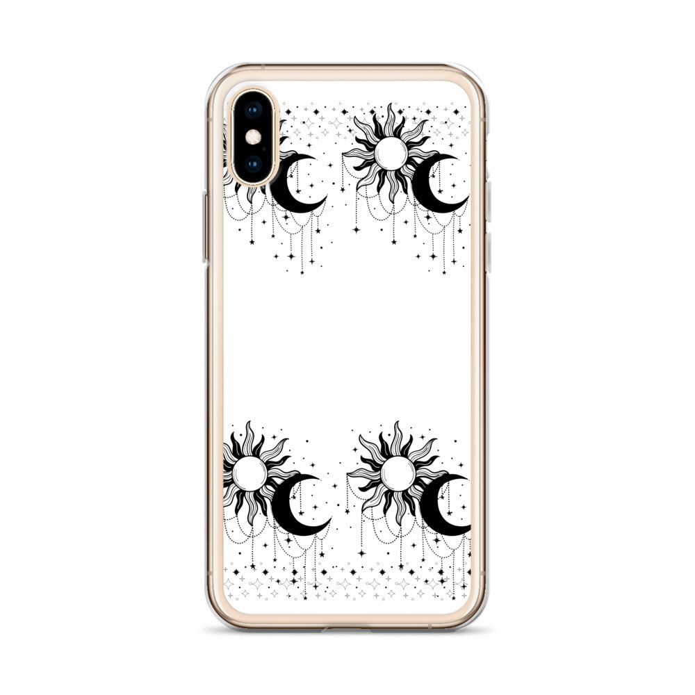 Black White Sun Moon Clear Case for iPhone®