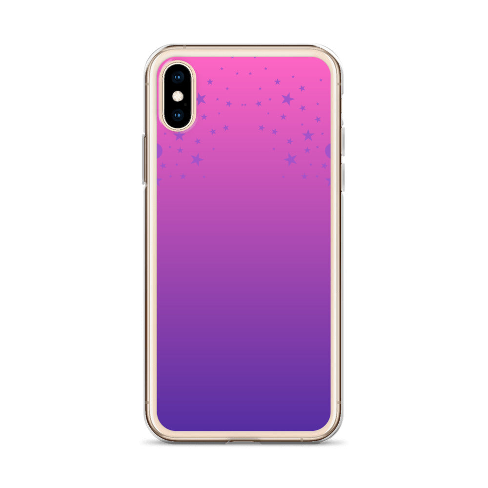 Purple Pink Gradient Star Clear Case for iPhone®