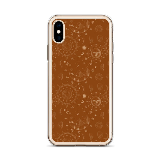 Saddle Brown Moon Galaxy Clear Case for iPhone®
