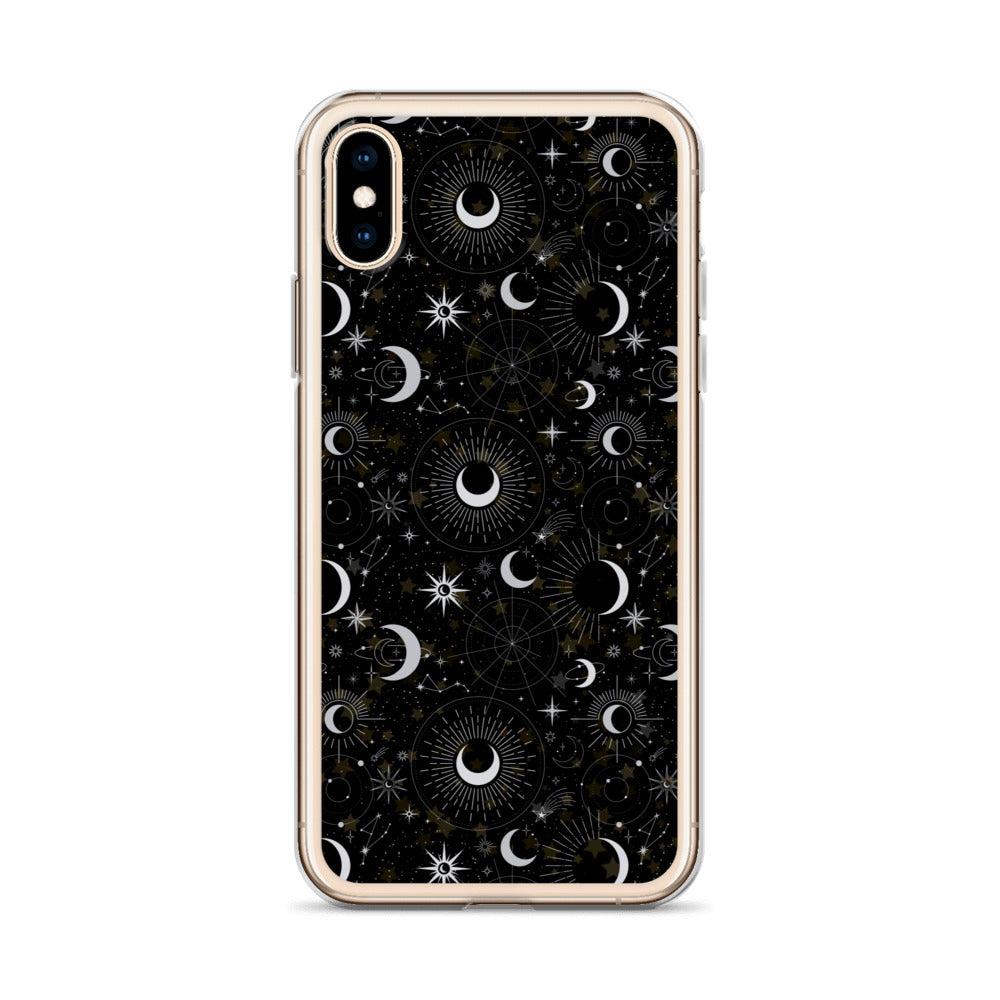 Silver Black Moon Clear Case for iPhone®