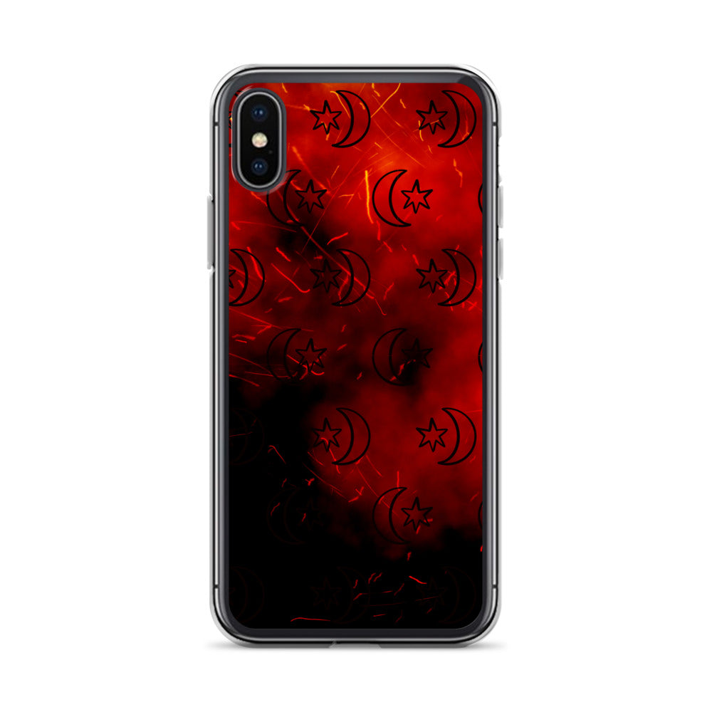 Red Moon Star Clear Case for iPhone®