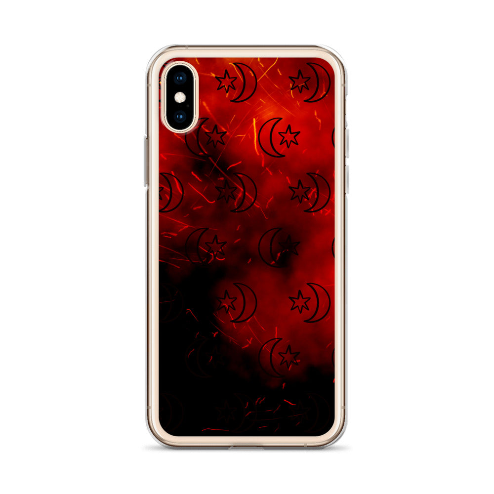 Red Moon Star Clear Case for iPhone®