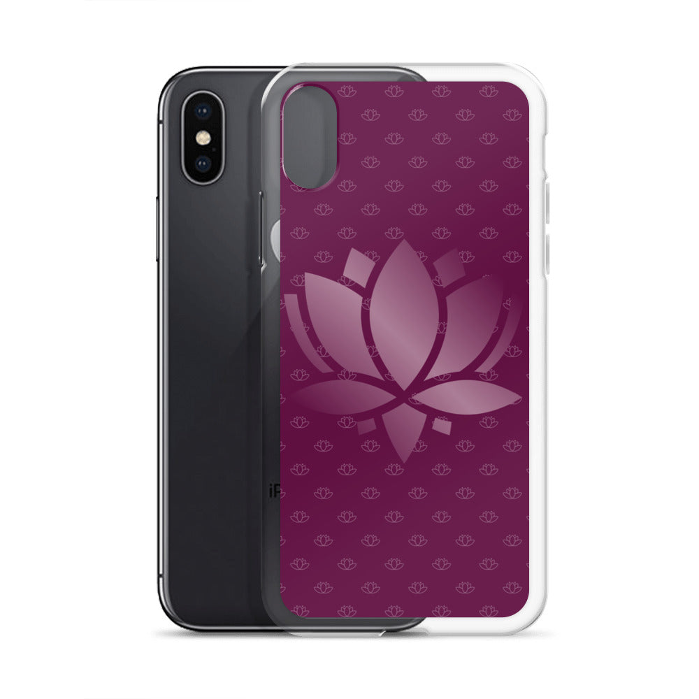 Lotus Flower Purple Power Clear Case for iPhone®