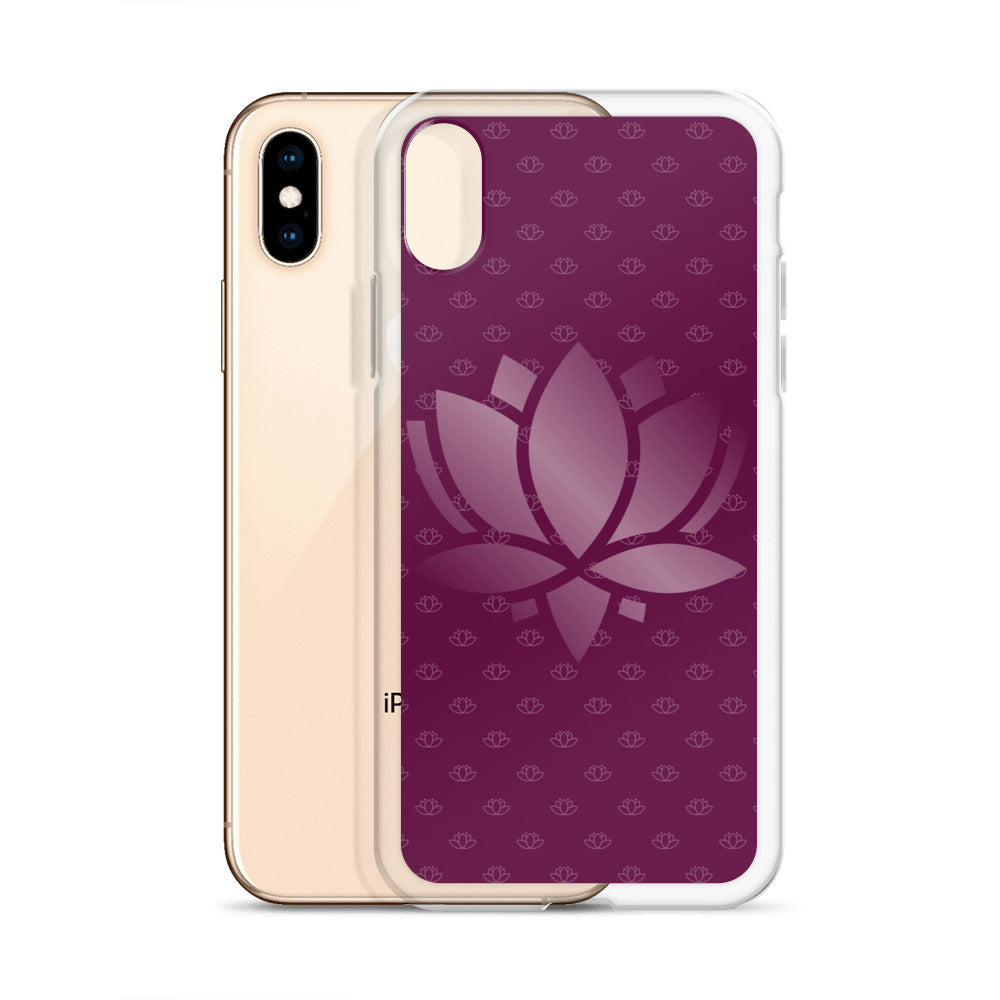 Lotus Flower Purple Power Clear Case for iPhone®