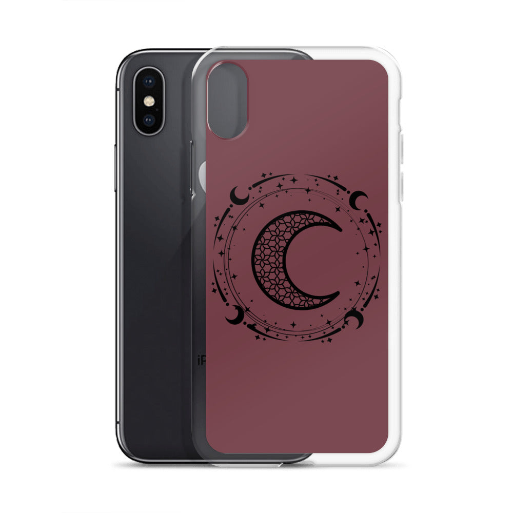 Moon Star Circle Purple Peace Clear Case for iPhone®