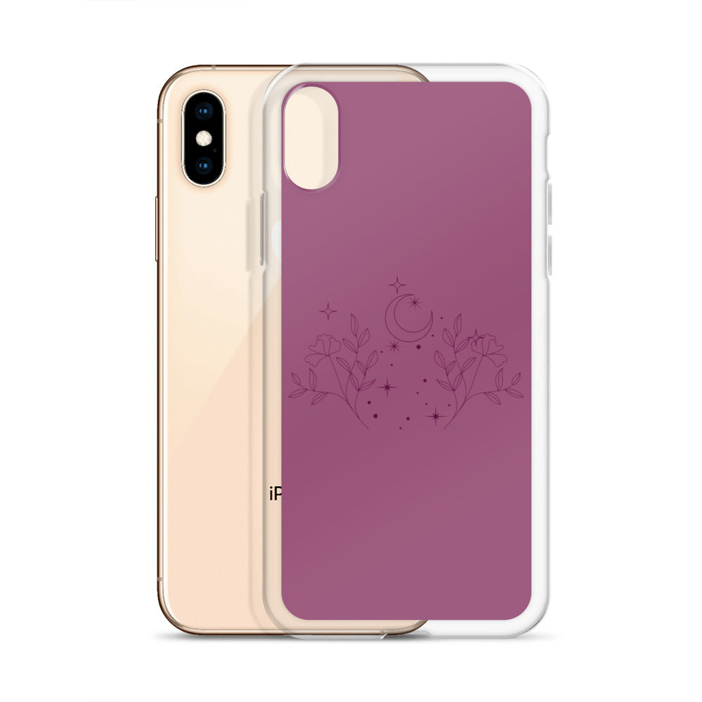 Flower Moon Warm Pink Clear Case for iPhone®