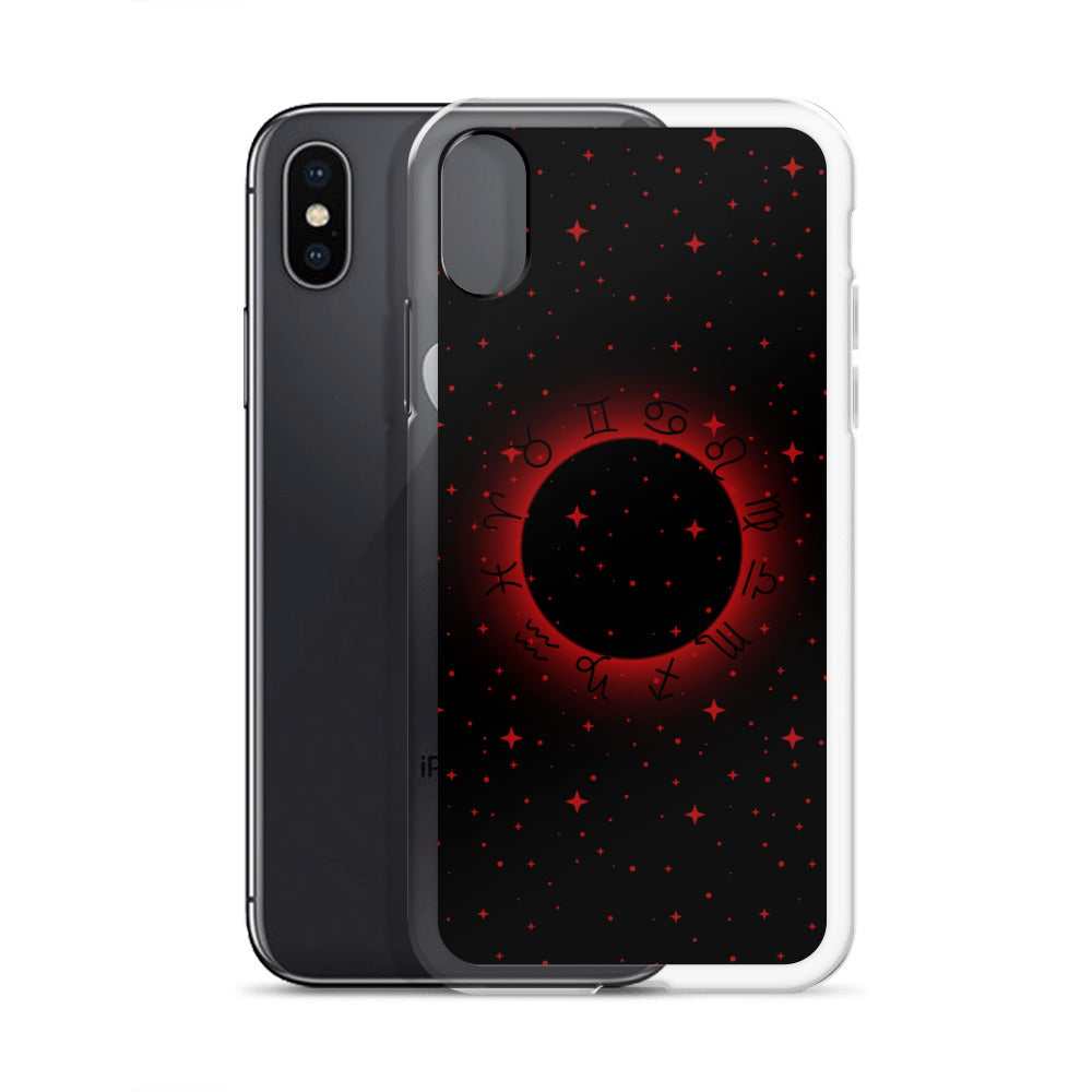 Star Zodiac Black Fire Red Clear Case for iPhone®