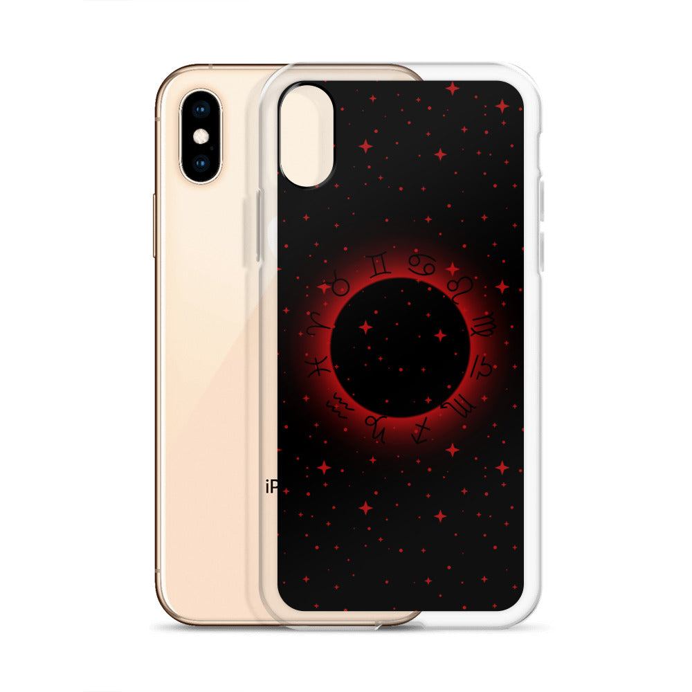 Star Zodiac Black Fire Red Clear Case for iPhone®