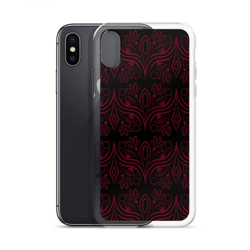 Geometric Black Star Red Clear Case for iPhone®