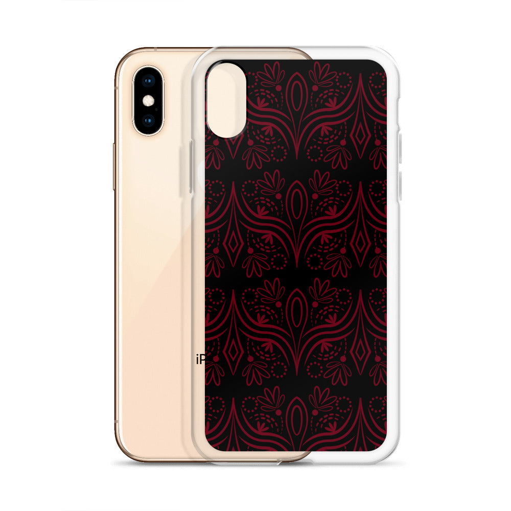 Geometric Black Star Red Clear Case for iPhone®