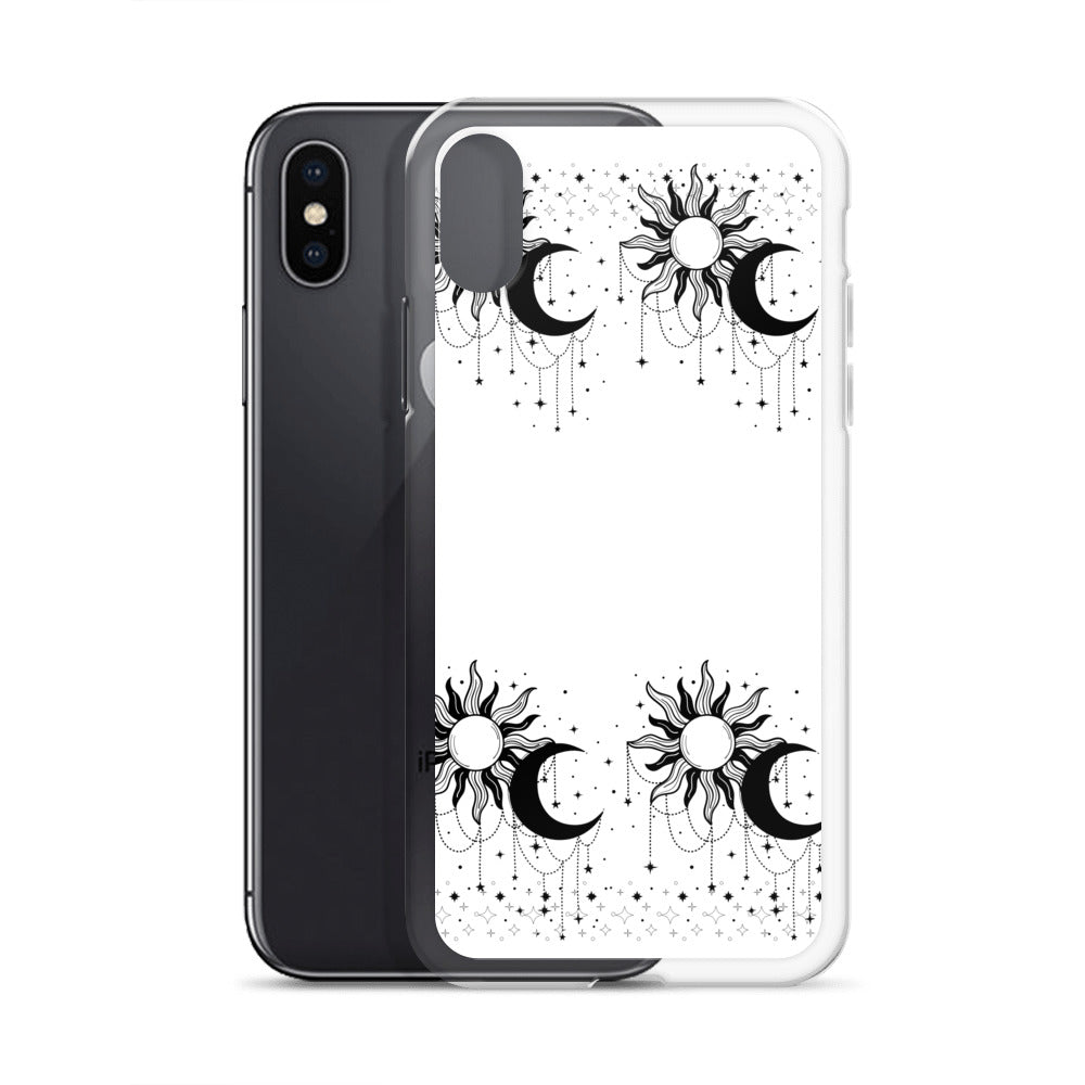 Black White Sun Moon Clear Case for iPhone®