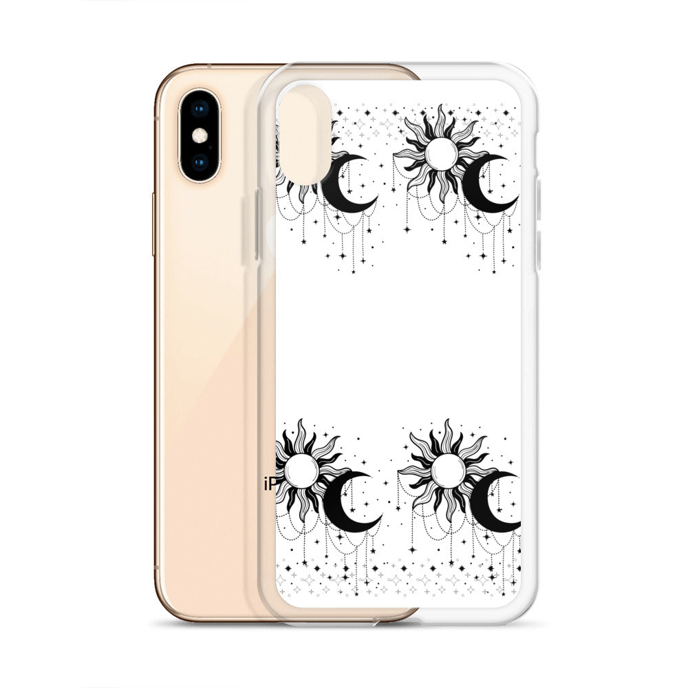 Black White Sun Moon Clear Case for iPhone®