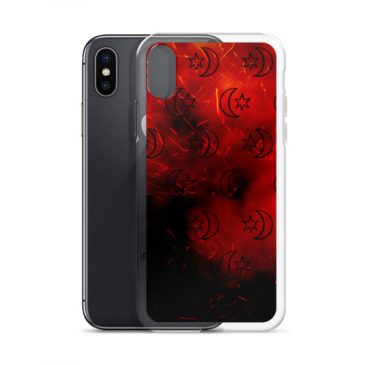 Red Moon Star Clear Case for iPhone®