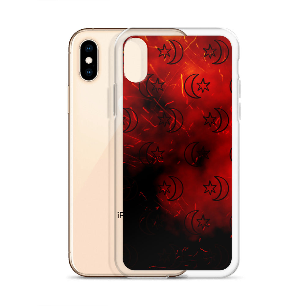 Red Moon Star Clear Case for iPhone®