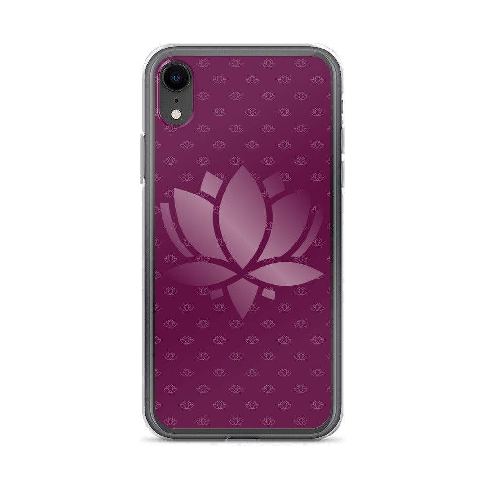 Lotus Flower Purple Power Clear Case for iPhone®