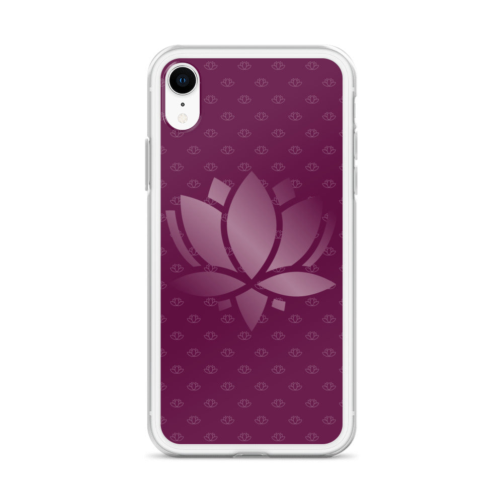 Lotus Flower Purple Power Clear Case for iPhone®