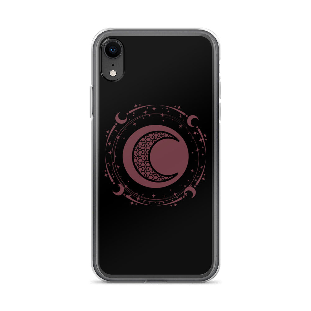 Moon Star Black Purple Peace Clear Case for iPhone®